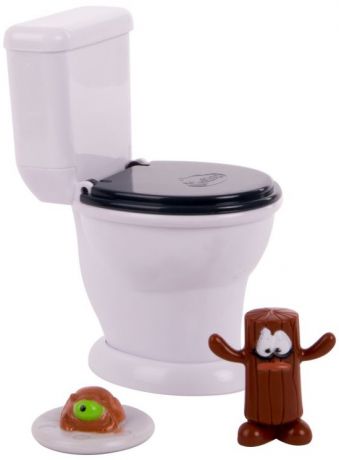 Игровой набор Poopeez Туалет-лончер с пусковым механизмом и 2 фигурки