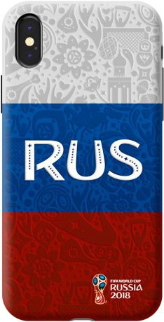 Клип-кейс Deppa FIFA для Apple iPhone X Flag Russia (триколор)