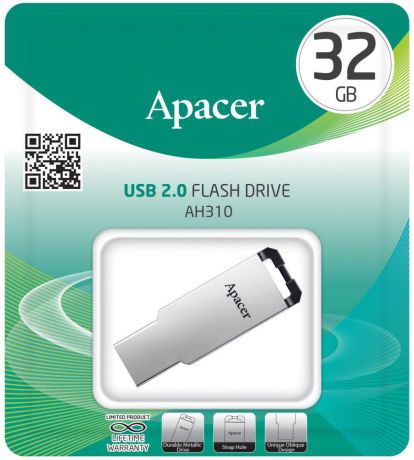 USB флешка Apacer AH310 32Gb USB 2.0 (серебристый)