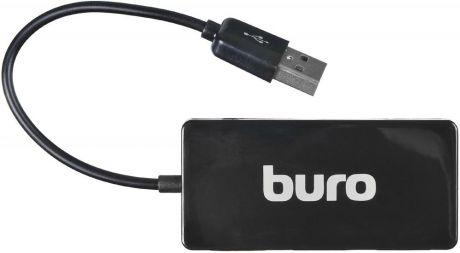 USB концентратор Buro BU-HUB4-U2.0-Slim (черный)