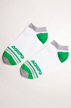 Носки ЗАПОРОЖЕЦ Добро Полосы (короткие) (Белый/Зеленый, O/S)