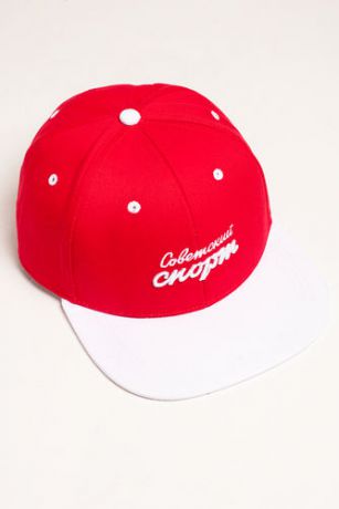 Бейсболка ЗАПОРОЖЕЦ х СОВЕТСКИЙ СПОРТ Logo Snapback (Red/White, O/S)