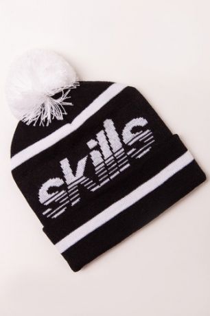 Шапка SKILLS Stripedhead Pom (Black/White)