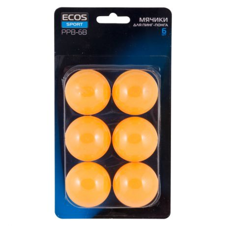 мячики для пинг-понга ECOS 6шт полипропилен