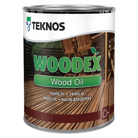 масло д/дерева ТEKNOS woodex wood oil 0,9л коричневый