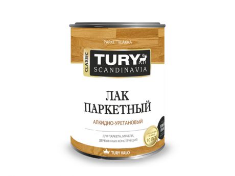 лак паркетный TURY глянц.дворц.0.9л