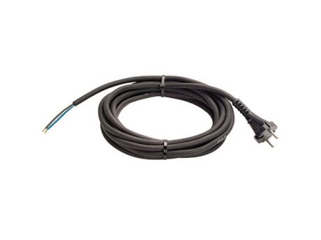 кабель 3м H05VV-F2x1,0+вилка черный