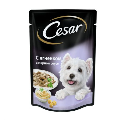 корм для собак Cesar ягненок в сырном соусе 80гр