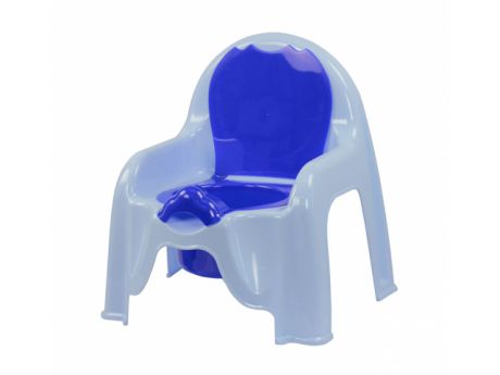детский горшок-стульчик, пластик, голубой