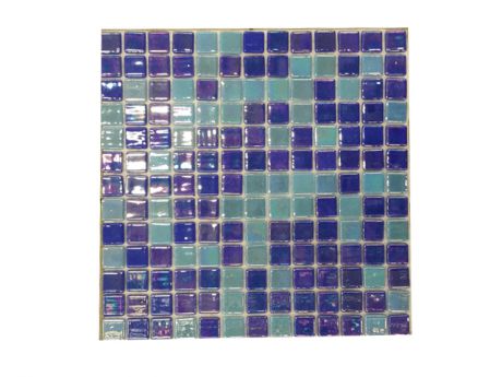 мозаика стеклянная 33,4х33,4, сине-голуб микс