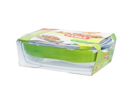 утятница PYREX 7л 38х22х11см жаростойкое стекло с крышкой