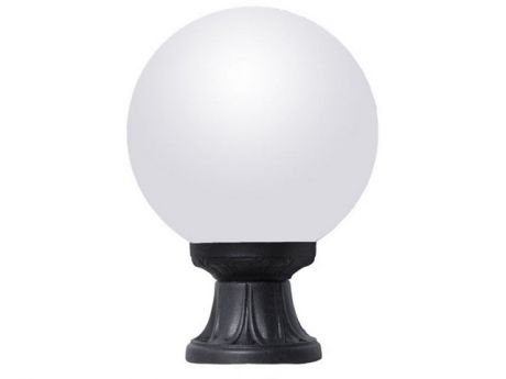 светильник уличный столбик FUMAGALLI Mikrolot Globe 250 E27 IP55 чёрный, опал