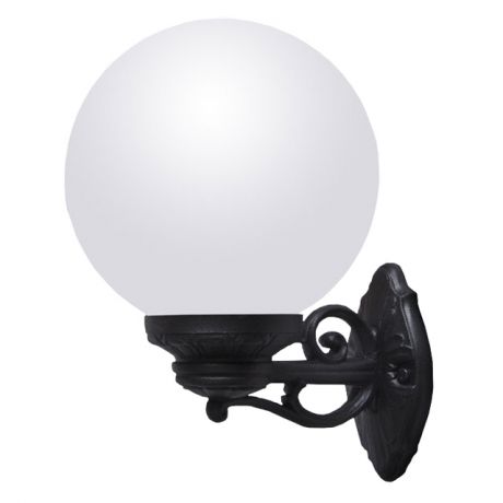 светильник уличный настенный FUMAGALLI Bisso Globe 250 1х60Вт E27 IP55 чёрный оргстекло к.полимер