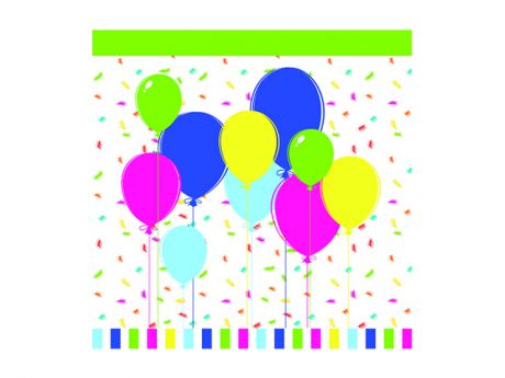 скатерть DUNI 118х180 см бумажная Balloons & Confetti