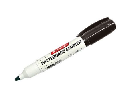 маркер Berlingo для белых досок черный 2мм пулевидный