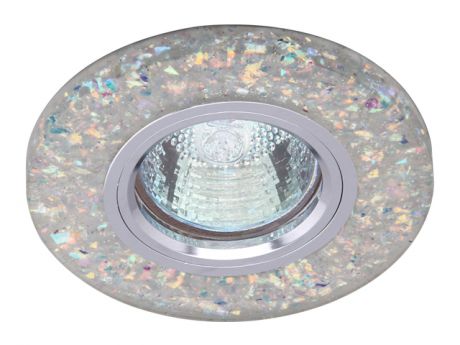 светильник галогенный DE FRAN CHWW LED/MR16 3Вт хром белый с блестками