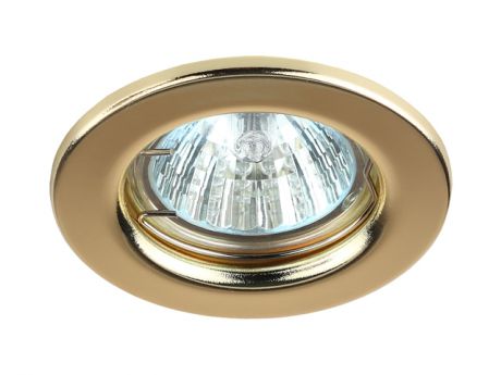 светильник встраиваемый штампованный ЭРА 50Вт MR16 12В золото