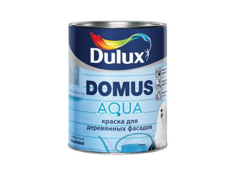 краска фасадная в/д DULUX Domus Aqua BW д/дерева 1л белая