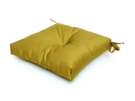 подушка для стула POOF 400х400х90мм желтая полиэстер