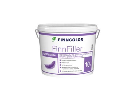 шпатлевка готовая FINNCOLOR Finnfiller финишная 10л