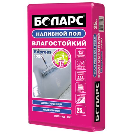 выравниватель дпола БОЛАРС СВ-1050 Экспресс Влагостойкий 25кг