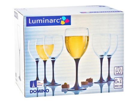 набор бокалов LUMINARC Домино 6шт. 350мл вино стекло