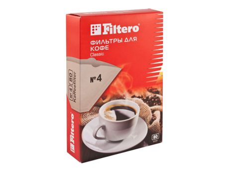 фильтры для кофе FILTERO 1х4/80 коричневые