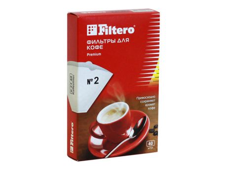 фильтры для кофе FILTERO 1х2/40 белые