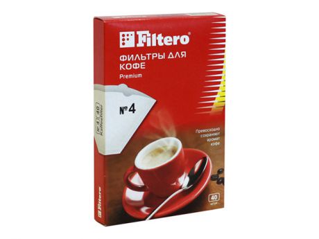 фильтры для кофе FILTERO 1х4/40 белые