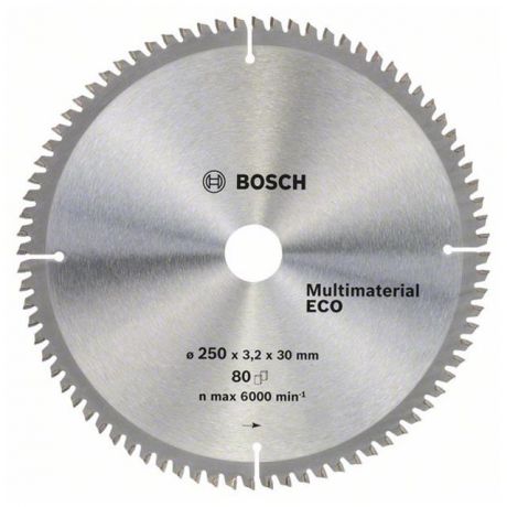 диск пильный BOSCH Multiline Eco по алюминию 250x30мм 80 зубьев