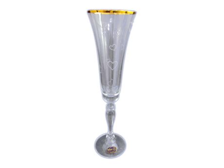 набор бокалов CRYSTALEX Виктория отводка зол. 2шт. 180мл шампанское стекло