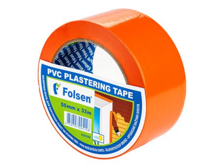 лента малярная Folsen 50мм x 33м оранжевая PVC