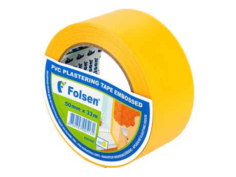 лента малярная Folsen 50мм x 33м желтая PVC