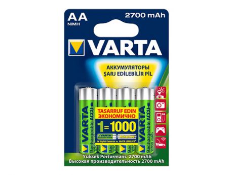 аккумуляторы VARTA AA 2700мАч (рус) блистер 4шт