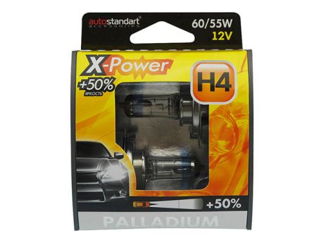 лампы AUTO STANDART H4 12В 60/55Вт X-Power 2шт
