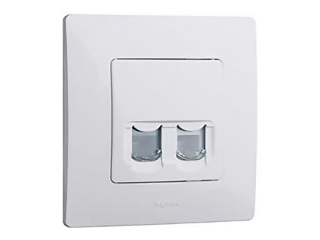 розетка 2 поста тел./комп. RJ11/RJ45 LEGRAND Etika кат. 5е UTP белый