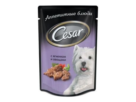 корм для собак Cesar барашек с овощами 100гр