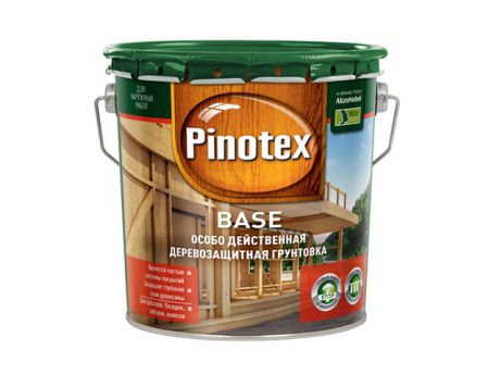грунт-антисептик PINOTEX Base 2,7л бесцветный
