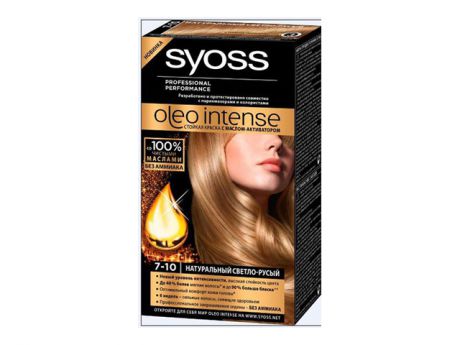 краска д/волос SYOSS Oleo Intense 7-10 Натуральный светло-русый