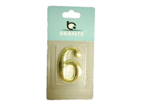 цифра- 6 Brante самокл.металл золото