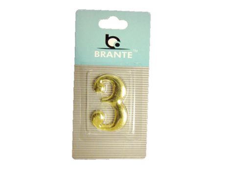 цифра- 3 Brante самокл.металл золото