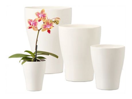 кашпо керамическое для орхидей Glossy Cream 608 d-17 см