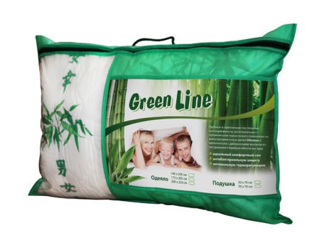 подушка Green Line Бамбук 50х70см наполн.чехла бамбук 50%