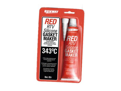 герметик-прокладка RUNWAY силикон красный 85гр