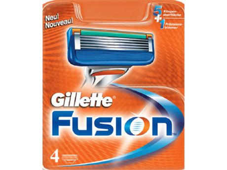 кассеты GILLETTE Fusion 4шт