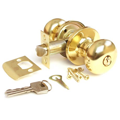 ручка дверная AVERS 6082-01 кноб золото ключ/фиксатор