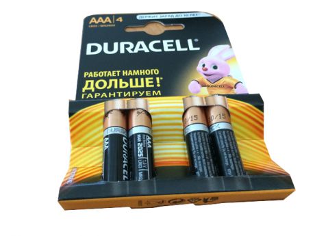 батарейка DURACELL LR03 AAA блистер 4шт