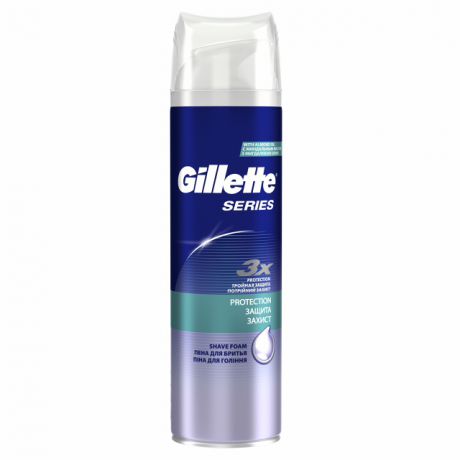 пена д/бритья GILLETTE Protection Защита 250мл с миндальным маслом