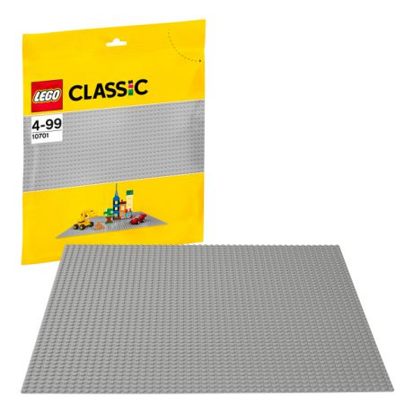 конструктор LEGO Строительная пластина серого цвета 1дет