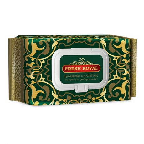 салфетки влажные Fresh Royal 120шт. универсальные с пласт.кл